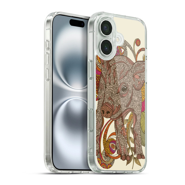 Valentina Animals And Floral Pig Soft Gel Case for Apple iPhone 16 Plus & MagSafe