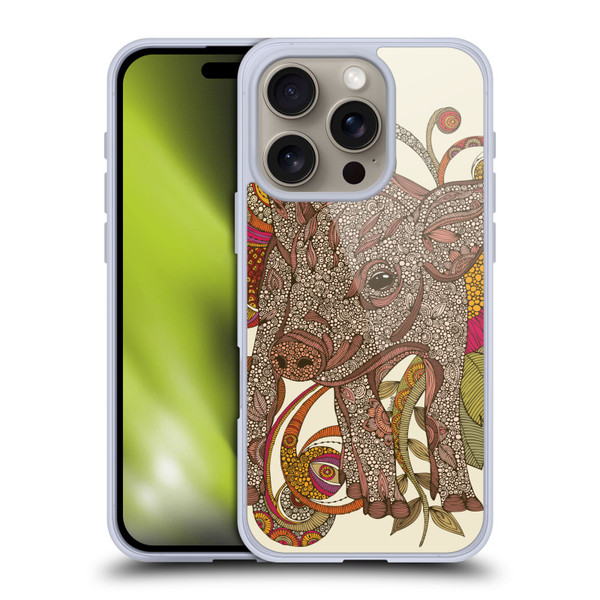 Valentina Animals And Floral Pig Soft Gel Case for Apple iPhone 16 Pro