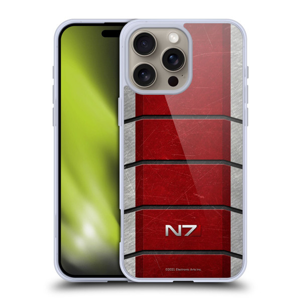 EA Bioware Mass Effect Graphics N7 Logo Armor Soft Gel Case for Apple iPhone 16 Pro Max & MagSafe