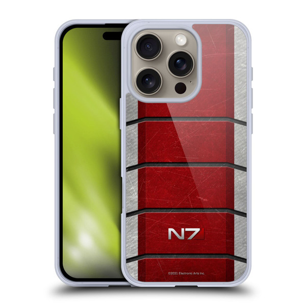 EA Bioware Mass Effect Graphics N7 Logo Armor Soft Gel Case for Apple iPhone 16 Pro & MagSafe