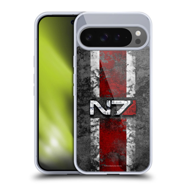 EA Bioware Mass Effect Graphics N7 Logo Distressed Soft Gel Case for Google Pixel 9 Pro XL