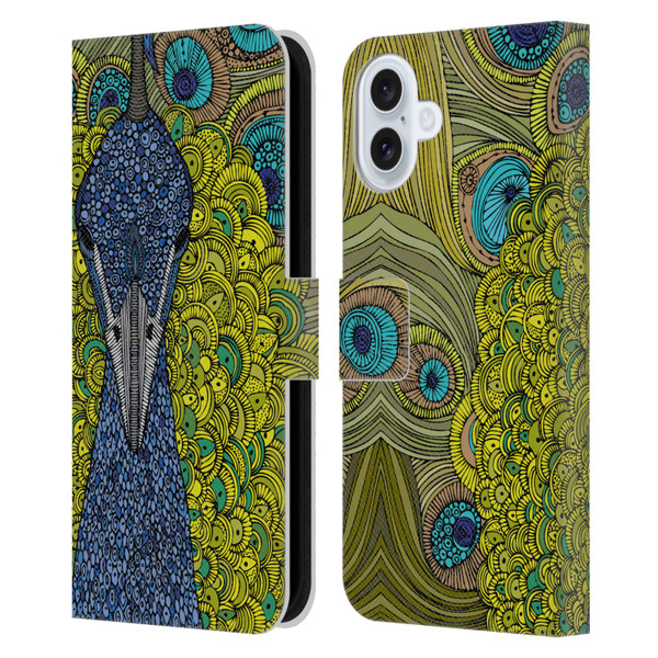 Valentina Birds The Peacock Leather Book Wallet Case Cover For Apple iPhone 16 Plus