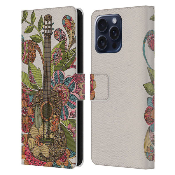 Valentina Bloom Ever Guitar Leather Book Wallet Case Cover For Apple iPhone 16 Pro Max
