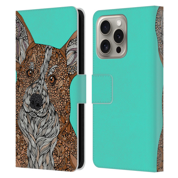 Valentina Dogs Corgi Leather Book Wallet Case Cover For Apple iPhone 16 Pro