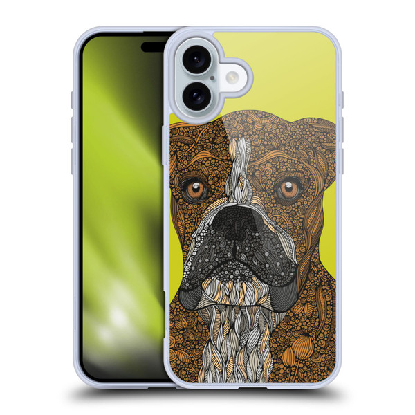Valentina Dogs Boxer Soft Gel Case for Apple iPhone 16 Plus
