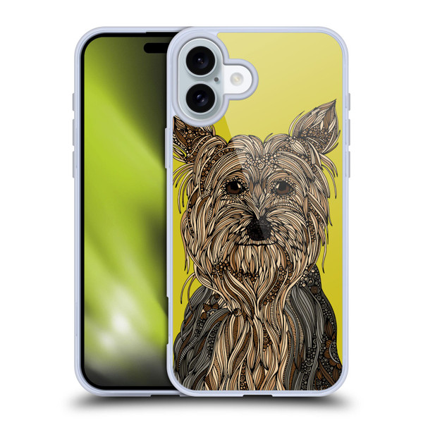 Valentina Dogs Yorkshire Terrier Soft Gel Case for Apple iPhone 16 Plus