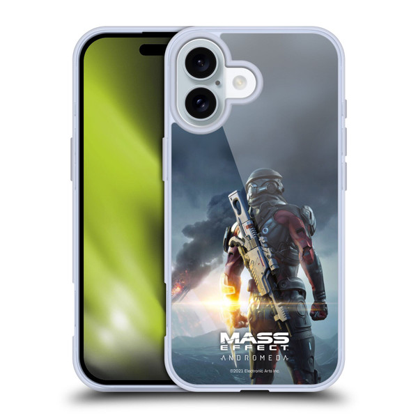 EA Bioware Mass Effect Andromeda Graphics Key Art Super Deluxe 2017 Soft Gel Case for Apple iPhone 16