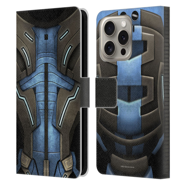 EA Bioware Mass Effect Armor Collection Garrus Vakarian Leather Book Wallet Case Cover For Apple iPhone 16 Pro