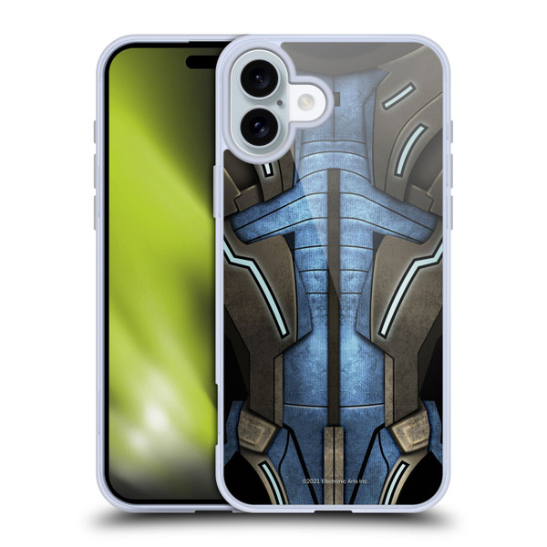 EA Bioware Mass Effect Armor Collection Garrus Vakarian Soft Gel Case for Apple iPhone 16 Plus