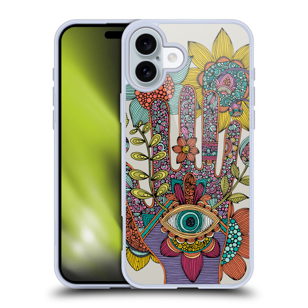 Valentina Symbols Illustration Hamsa Soft Gel Case for Apple iPhone 16 Plus