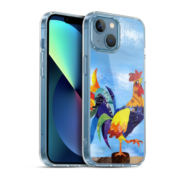 Artpoptart Animals Colorful Rooster Soft Gel Case for Apple iPhone 13 Mini & MagSafe