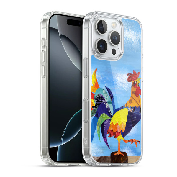 Artpoptart Animals Colorful Rooster Soft Gel Case for Apple iPhone 16 Pro & MagSafe