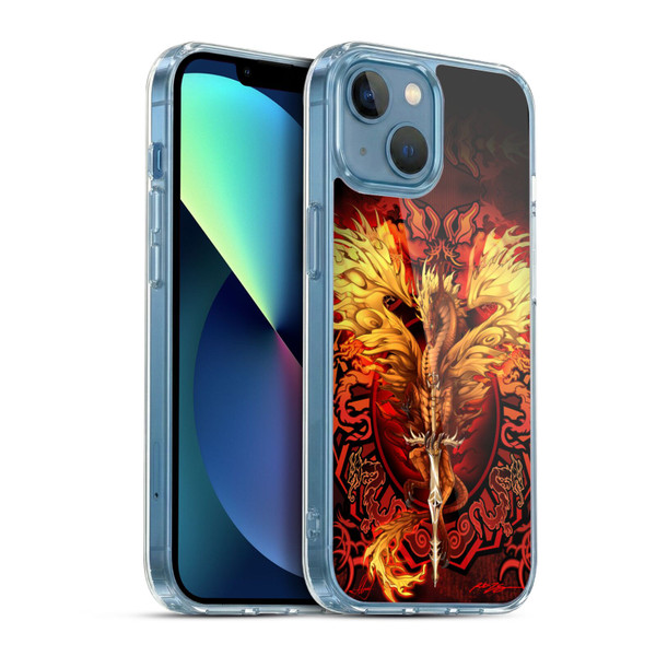 Ruth Thompson Dragons Flameblade Soft Gel Case for Apple iPhone 13 Mini & MagSafe