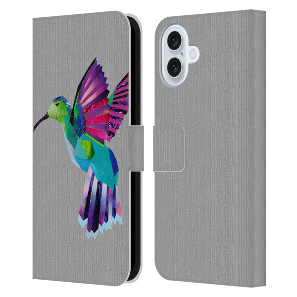 Artpoptart Animals Hummingbird Leather Book Wallet Case Cover For Apple iPhone 16 Plus