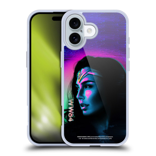 Wonder Woman 1984 80's Graphics Glitch Soft Gel Case for Apple iPhone 16