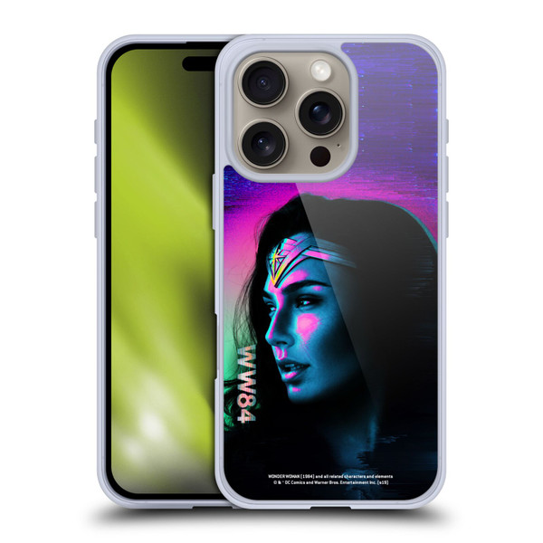 Wonder Woman 1984 80's Graphics Glitch Soft Gel Case for Apple iPhone 16 Pro