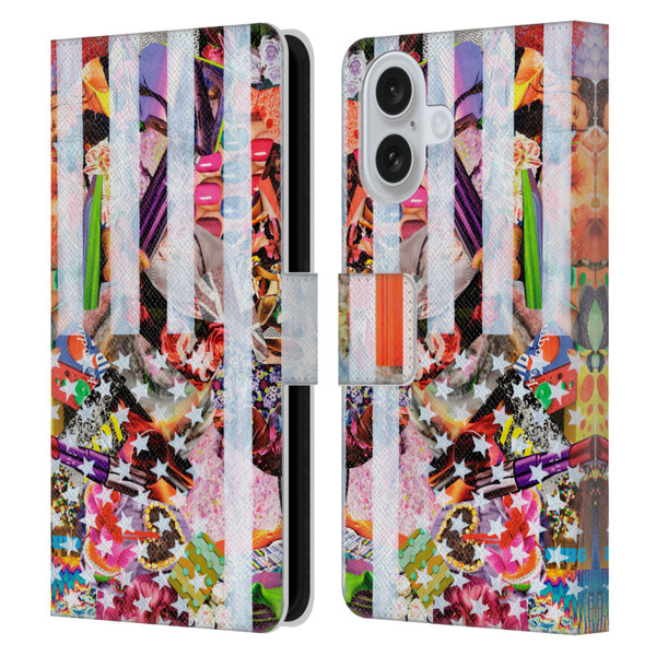 Artpoptart Flags Murican Leather Book Wallet Case Cover For Apple iPhone 16