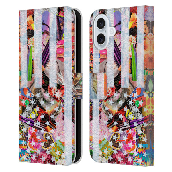 Artpoptart Flags Murican Leather Book Wallet Case Cover For Apple iPhone 16 Plus