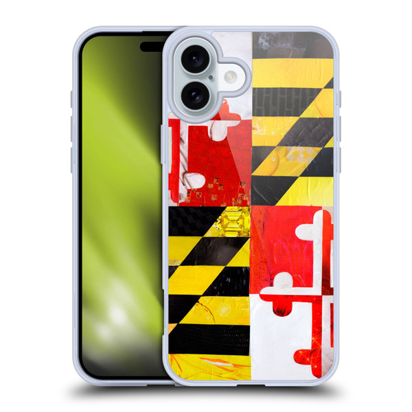 Artpoptart Flags Maryland Soft Gel Case for Apple iPhone 16 Plus & MagSafe
