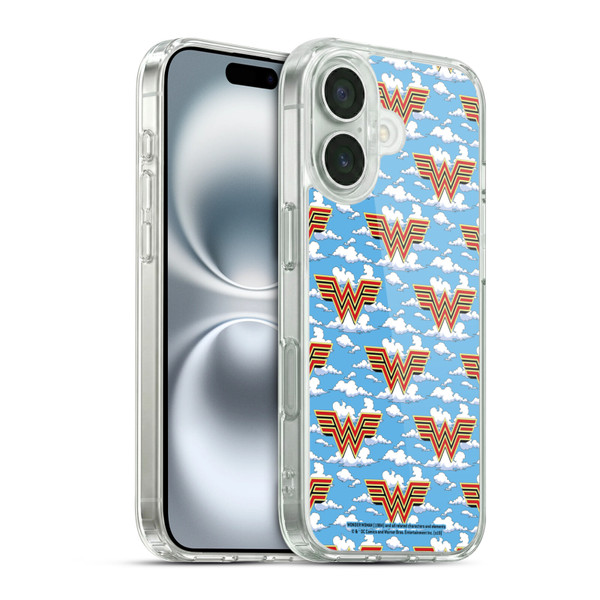 Wonder Woman 1984 Logo Art Retro Pattern 2 Soft Gel Case for Apple iPhone 16 & MagSafe