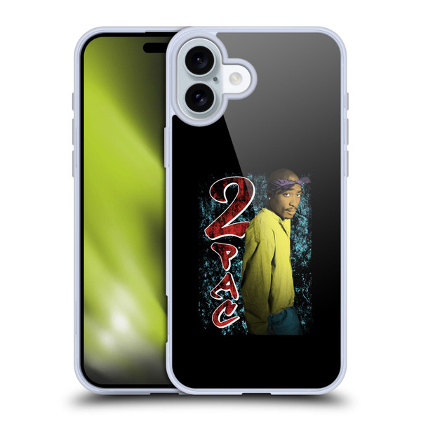 Tupac Shakur Key Art Vintage Soft Gel Case for Apple iPhone 16 Plus