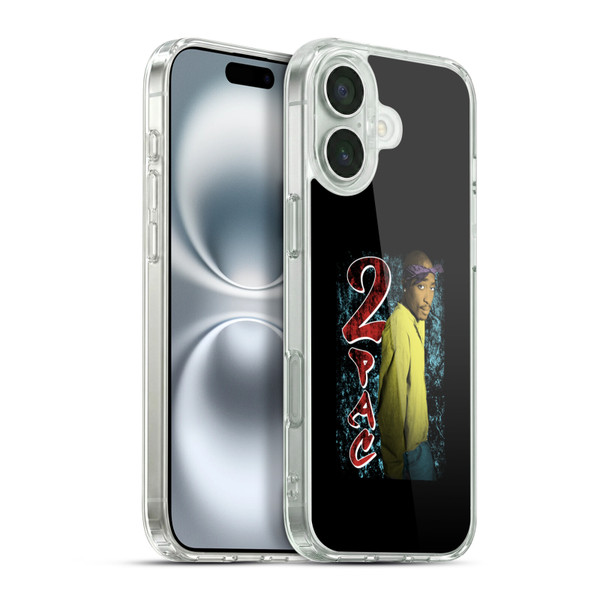 Tupac Shakur Key Art Vintage Soft Gel Case for Apple iPhone 16 Plus