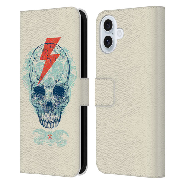 Rachel Caldwell Illustrations Bolt Leather Book Wallet Case Cover For Apple iPhone 16 Plus