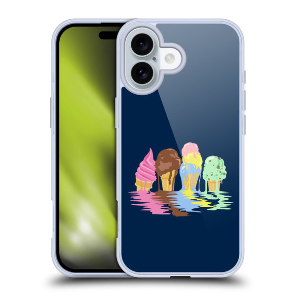 Rachel Caldwell Illustrations Ice Cream River Soft Gel Case for Apple iPhone 16