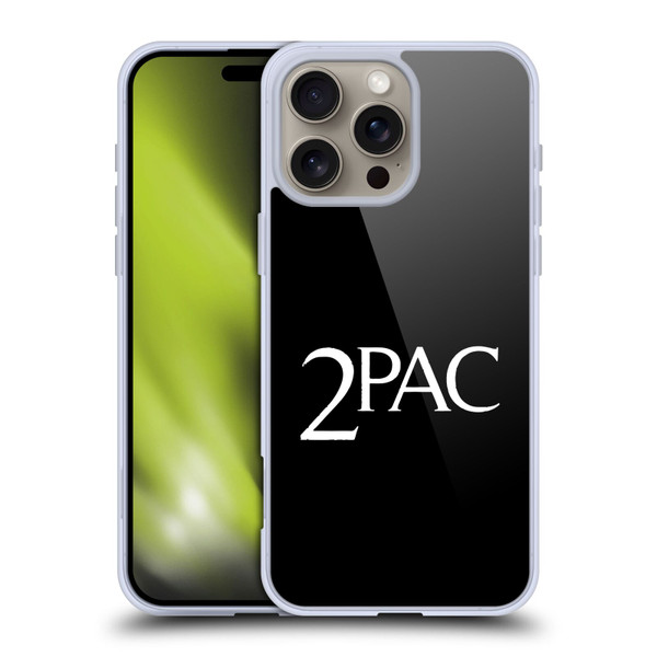 Tupac Shakur Logos Serif Soft Gel Case for Apple iPhone 16 Pro Max
