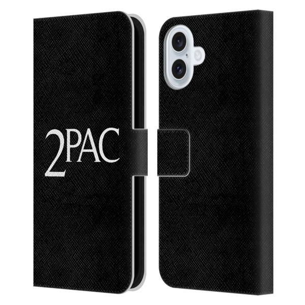 Tupac Shakur Logos Serif Leather Book Wallet Case Cover For Apple iPhone 16 Plus