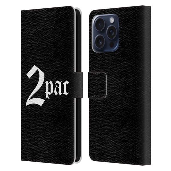 Tupac Shakur Logos Old English Leather Book Wallet Case Cover For Apple iPhone 16 Pro Max