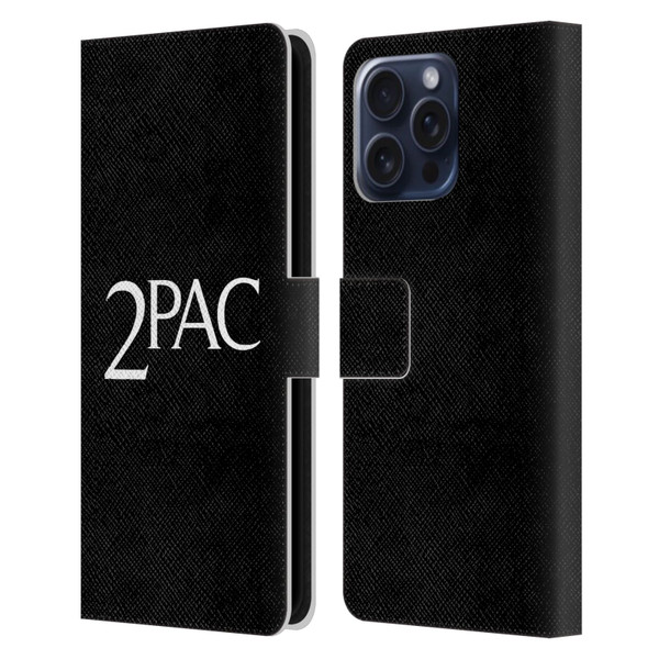 Tupac Shakur Logos Serif Leather Book Wallet Case Cover For Apple iPhone 16 Pro Max