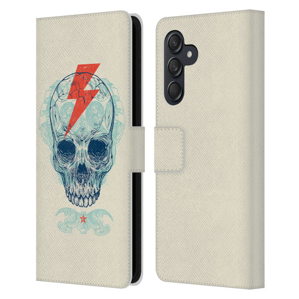 Rachel Caldwell Illustrations Bolt Leather Book Wallet Case Cover For Samsung Galaxy M55 5G