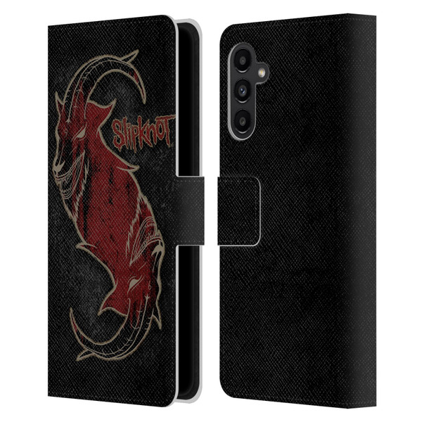Slipknot Key Art Red Goat Leather Book Wallet Case Cover For Samsung Galaxy A13 5G (2021)