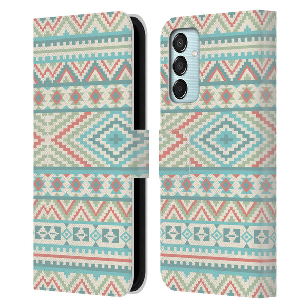 Rachel Caldwell Patterns Friendship Leather Book Wallet Case Cover For Samsung Galaxy M15/F15 5G