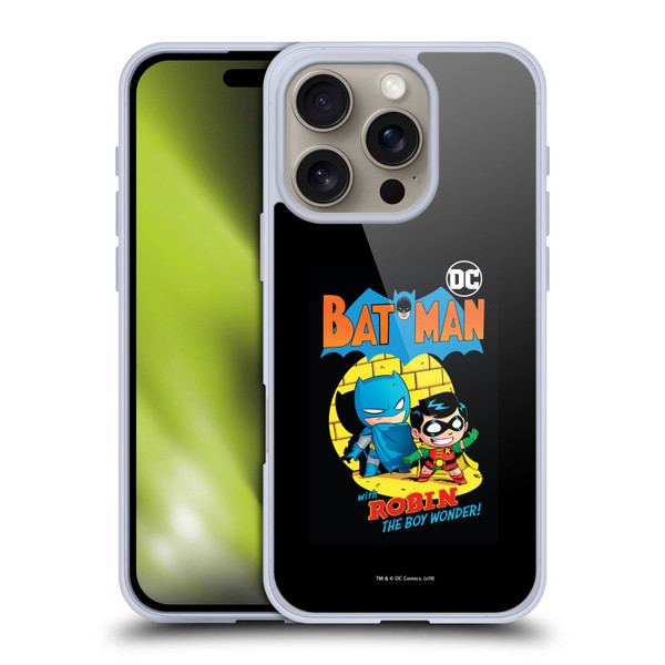 Super Friends DC Comics Toddlers Comic Covers Batman And Robin Soft Gel Case for Apple iPhone 16 Pro