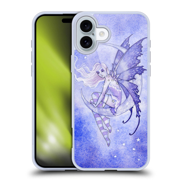 Amy Brown Elemental Fairies Moon Fairy Soft Gel Case for Apple iPhone 16 Plus