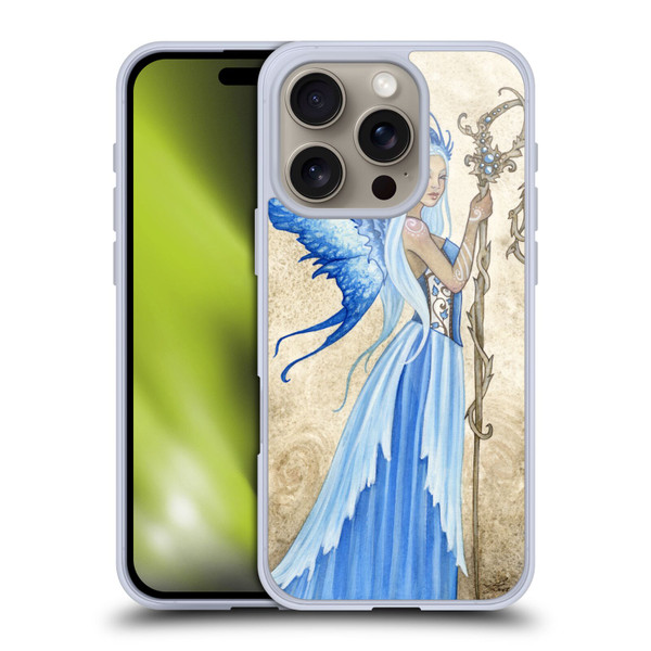 Amy Brown Elemental Fairies Blue Goddess Soft Gel Case for Apple iPhone 16 Pro