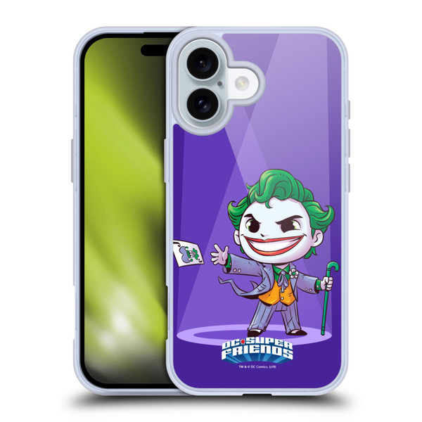 Super Friends DC Comics Toddlers 2 Joker Soft Gel Case for Apple iPhone 16