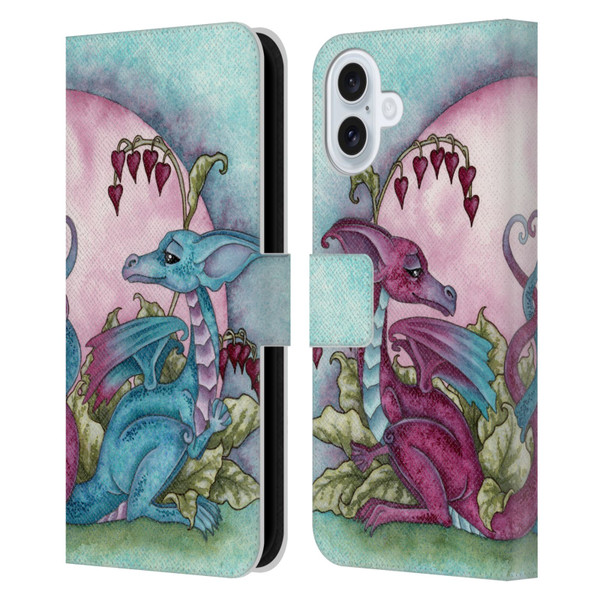 Amy Brown Folklore Love Dragons Leather Book Wallet Case Cover For Apple iPhone 16 Plus