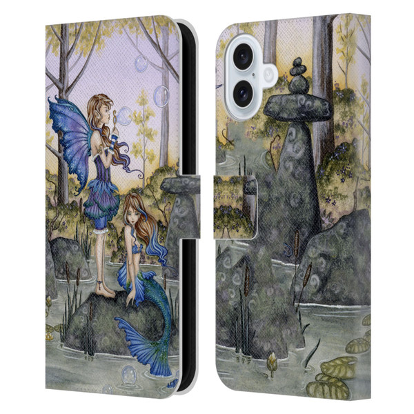 Amy Brown Folklore Cousins Leather Book Wallet Case Cover For Apple iPhone 16 Plus