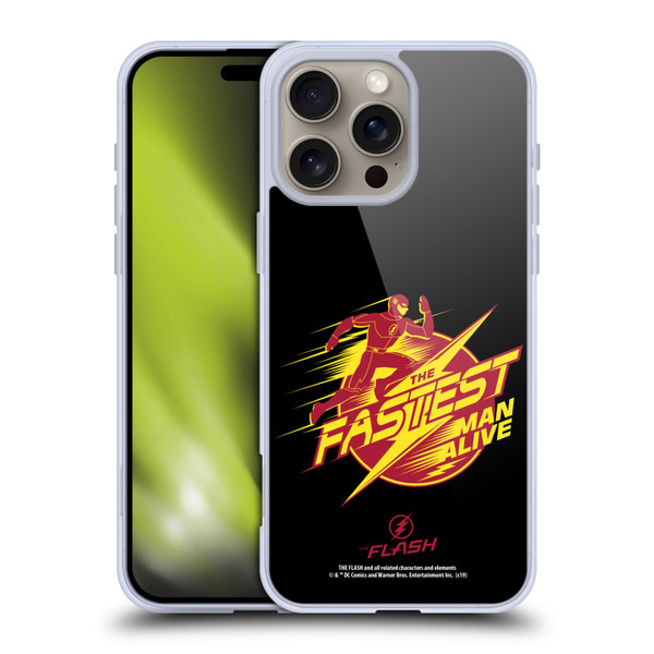 The Flash TV Series Graphics Barry Fastest Man Alive Soft Gel Case for Apple iPhone 16 Pro Max & MagSafe