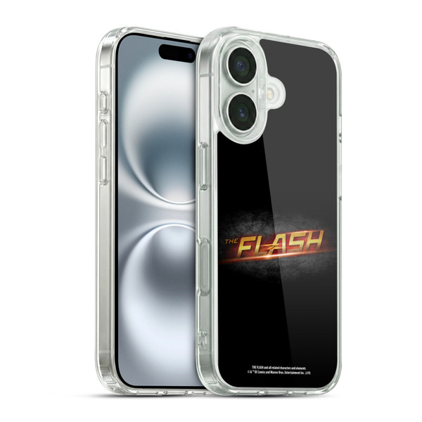 The Flash TV Series Logos Black Soft Gel Case for Apple iPhone 16 & MagSafe