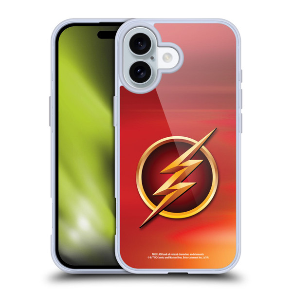 The Flash TV Series Logos Red Soft Gel Case for Apple iPhone 16