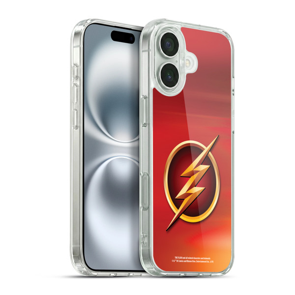 The Flash TV Series Logos Red Soft Gel Case for Apple iPhone 16 Plus & MagSafe