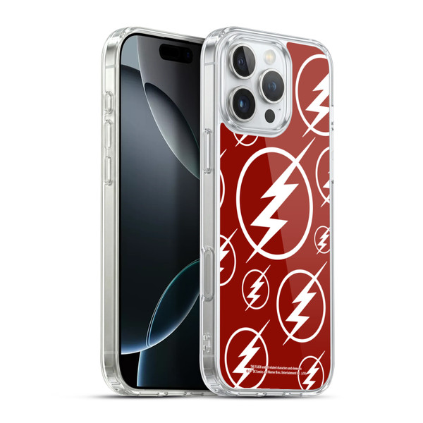 The Flash TV Series Logos Pattern Soft Gel Case for Apple iPhone 16 Pro Max & MagSafe