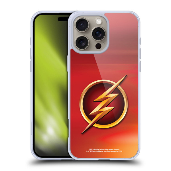 The Flash TV Series Logos Red Soft Gel Case for Apple iPhone 16 Pro Max