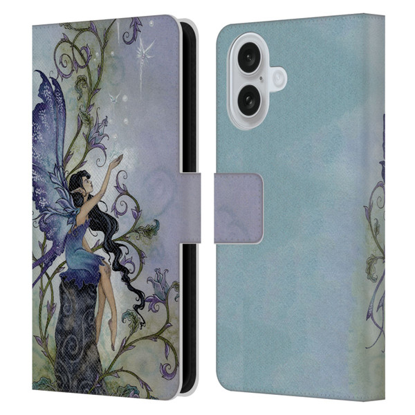 Amy Brown Pixies Creation Leather Book Wallet Case Cover For Apple iPhone 16