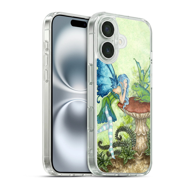 Amy Brown Pixies Frog Gossip Soft Gel Case for Apple iPhone 16 & MagSafe