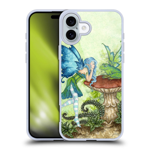 Amy Brown Pixies Frog Gossip Soft Gel Case for Apple iPhone 16 Plus